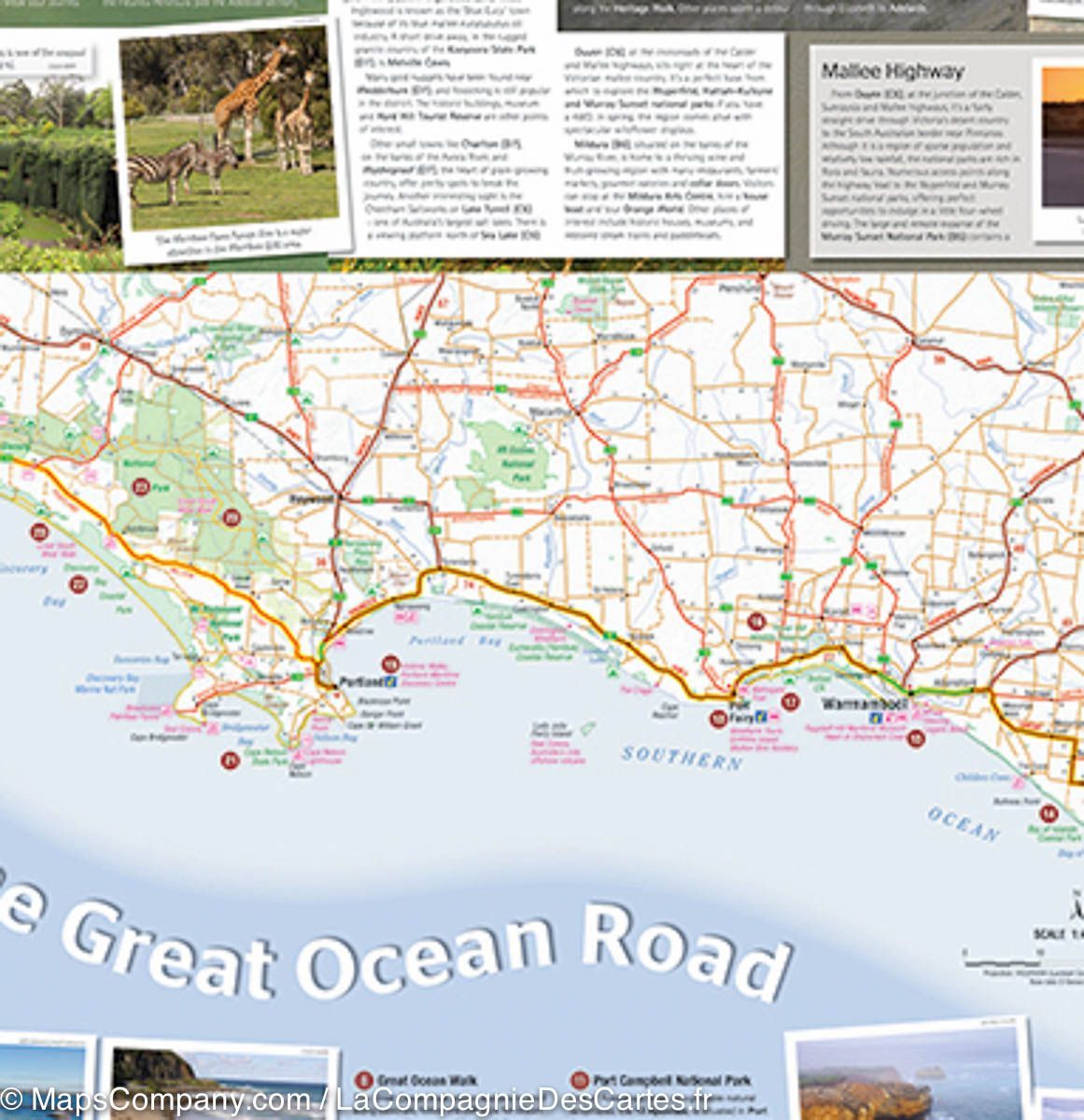 Carte routière - Melbourne à Adelaide (Australie) | Hema Maps carte routière Hema Maps