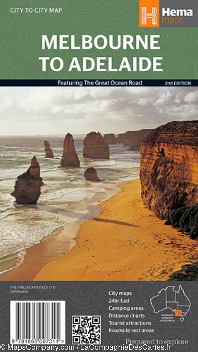 Carte routière - Melbourne à Adelaide (Australie) | Hema Maps carte routière Hema Maps