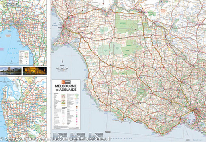 Carte routière de la Région entre Melbourne et Adelaide (Australie) | Hema Maps - La Compagnie des Cartes