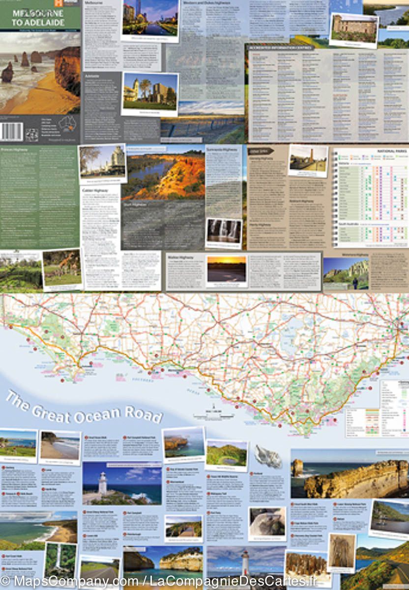 Carte routière - Melbourne à Adelaide (Australie) | Hema Maps carte routière Hema Maps