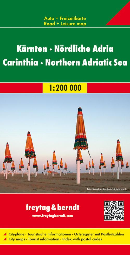 Carte routière - Carinthie & Mer Adriatique Nord (Italie, Autriche, Slovénie) | Freytag & Berndt carte routière Freytag & Berndt