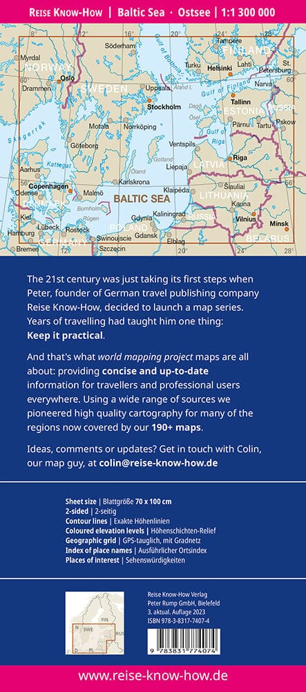 Carte routière - Mer Baltique | Reise Know How carte routière Reise Know-How