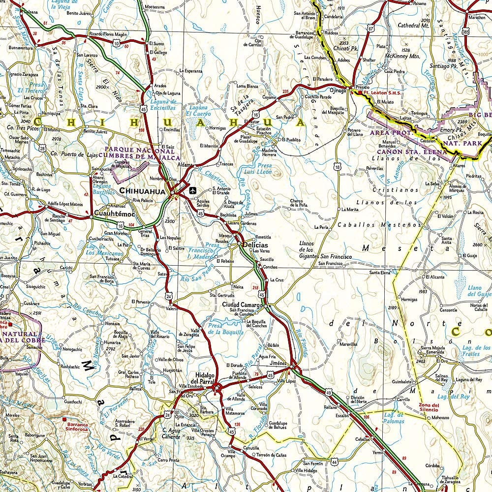 Carte routière - Mexique | National Geographic carte routière National Geographic