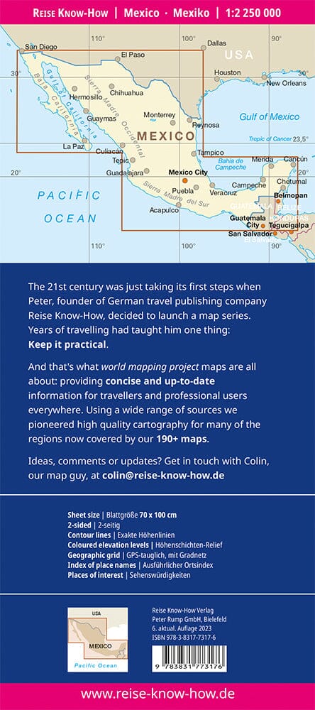 Carte routière - Mexique | Reise Know How carte pliée Reise Know-How 