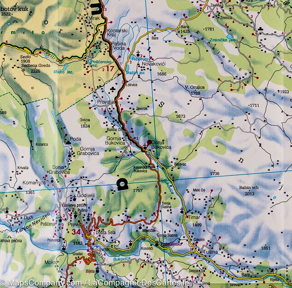 Carte routière - Monténégro | Freytag & Berndt carte routière Freytag & Berndt