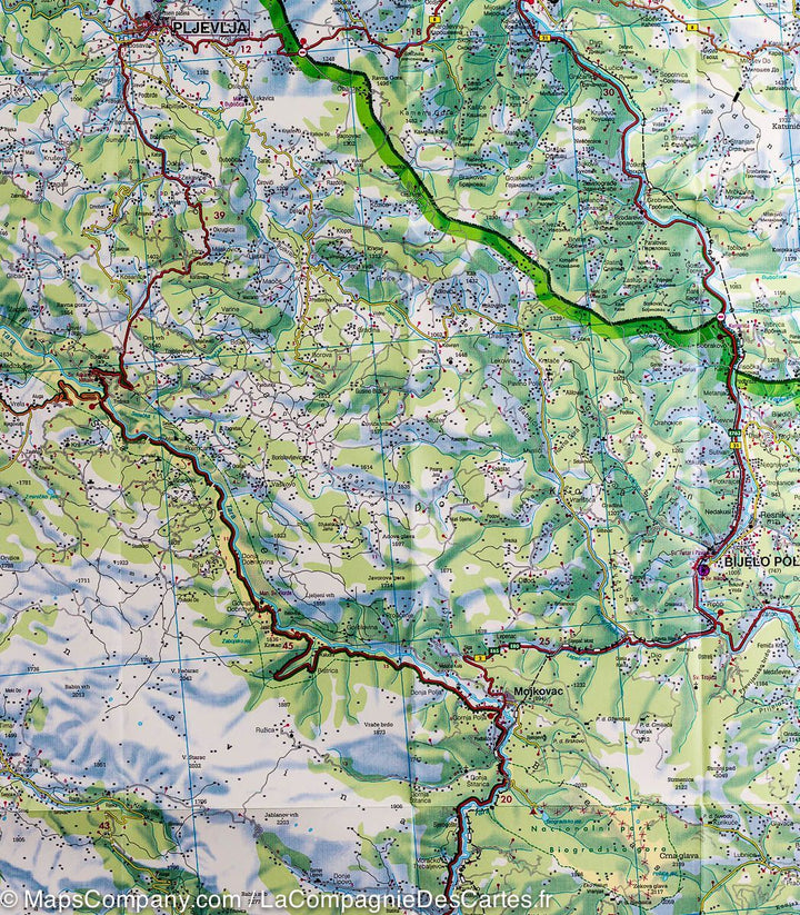 Carte routière du Monténégro | Freytag &amp; Berndt - La Compagnie des Cartes