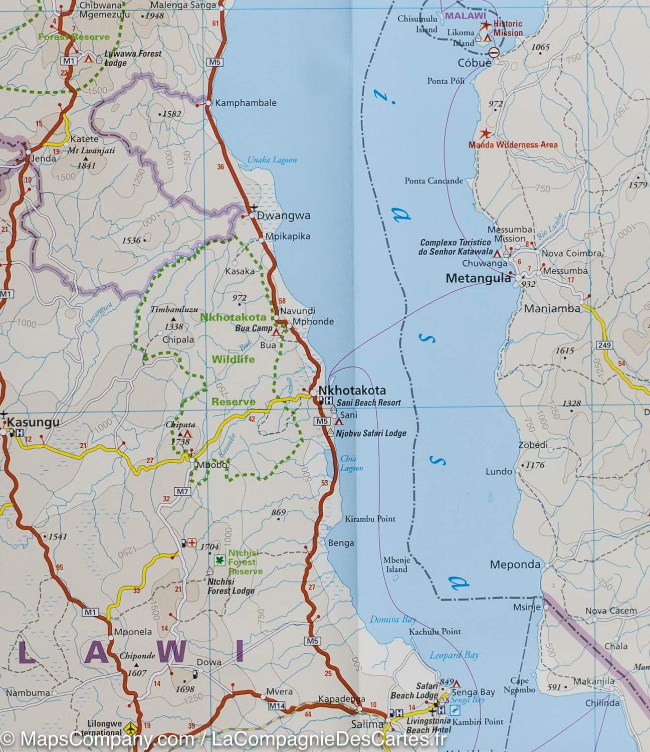 Carte routière - Mozambique & Malawi | Reise Know How carte routière Reise Know-How