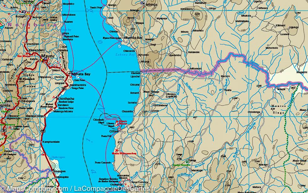 Carte routière - Mozambique & Malawi | Reise Know How carte routière Reise Know-How