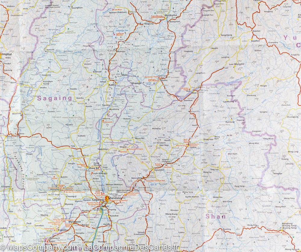 Carte routière - Myanmar (Birmanie) | Reise Know How carte pliée Reise Know-How 