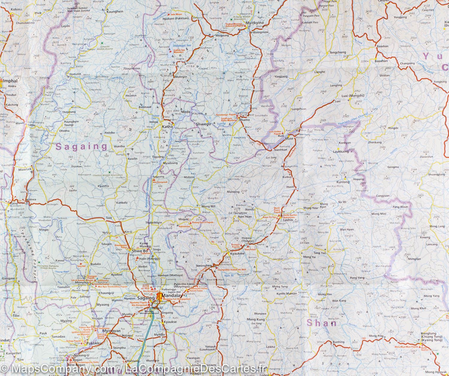 Carte routière - Myanmar (Birmanie) | Reise Know How carte routière Reise Know-How