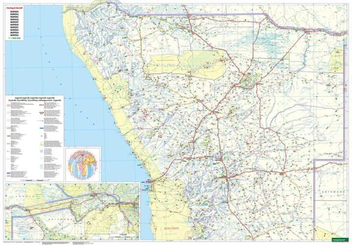 Carte routière - Namibie | Freytag & Berndt carte pliée Freytag & Berndt 