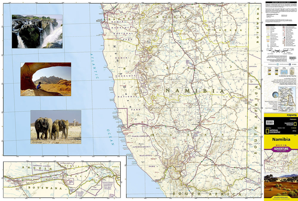 Carte routière - Namibie | National Geographic carte pliée National Geographic 