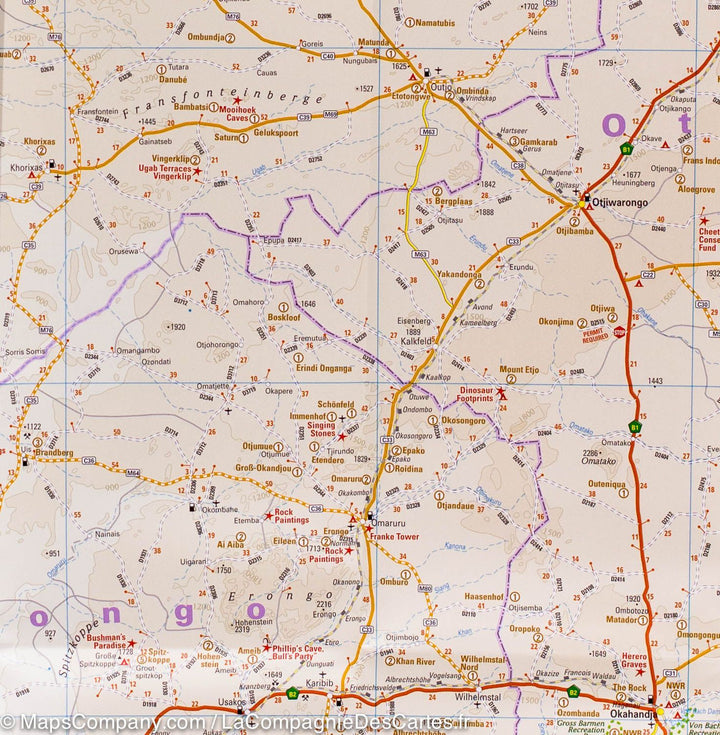 Carte routière - Namibie | Reise Know How carte pliée Reise Know-How 