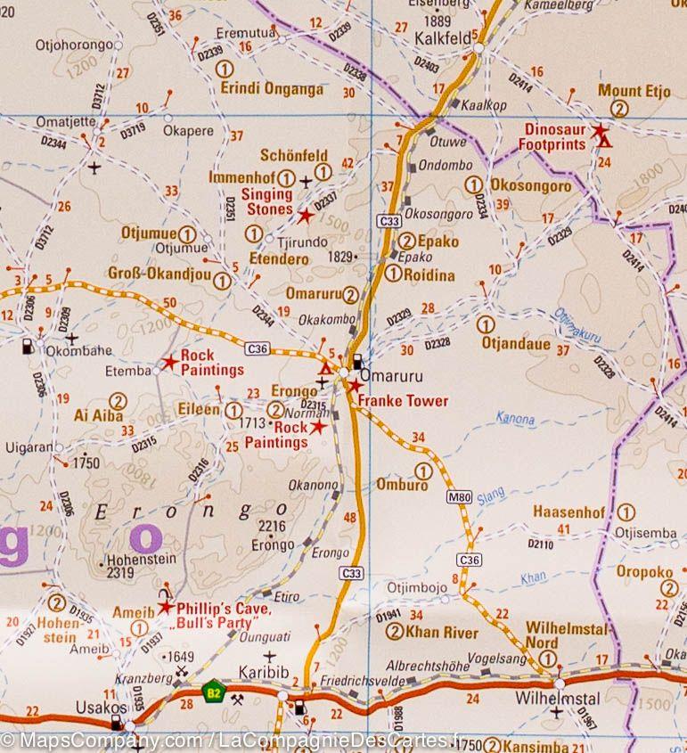 Carte routière - Namibie | Reise Know How carte routière Reise Know-How