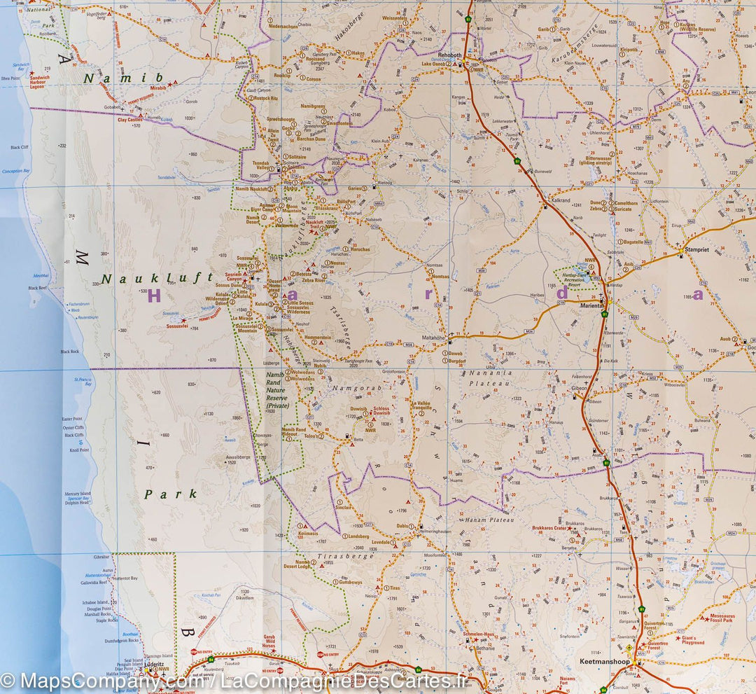 Carte routière - Namibie | Reise Know How carte pliée Reise Know-How 