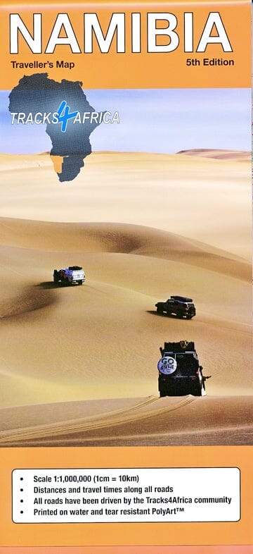 Carte routière - Namibie | Tracks4Africa carte pliée Tracks4Africa 