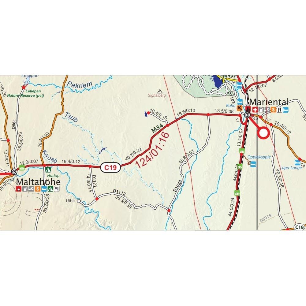 Carte routière - Namibie | Tracks4Africa carte routière Tracks4Africa