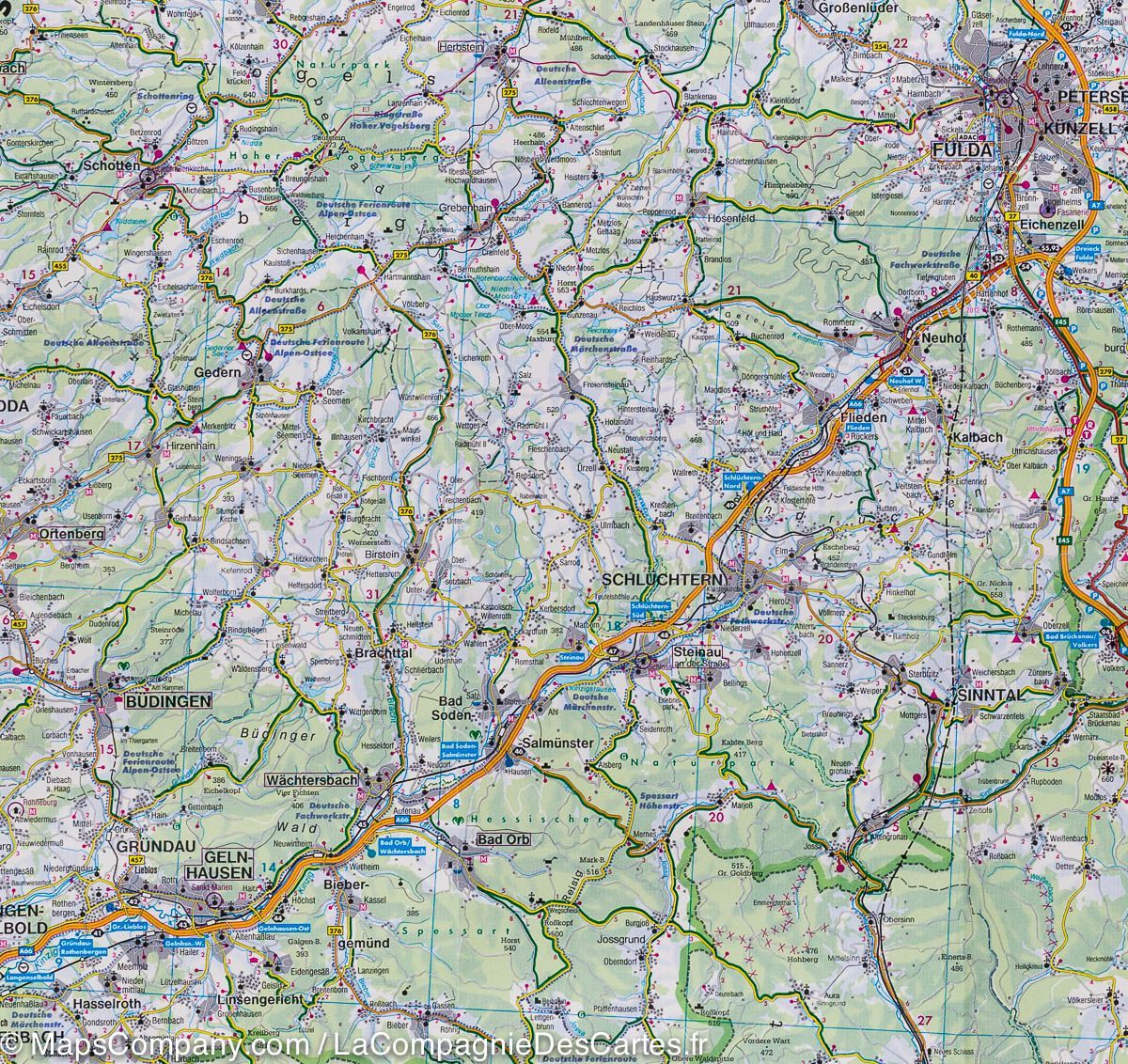 Carte routière - Land de Hesse (Allemagne) | Freytag & Berndt carte routière Freytag & Berndt