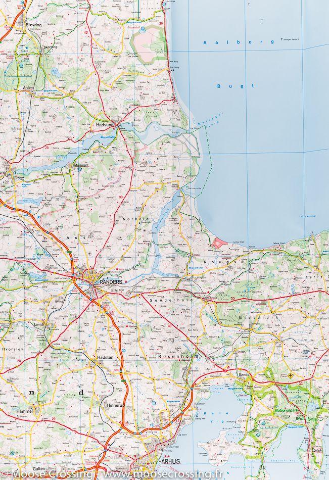 Carte routière n° 1 - Danemark ouest (Skagen, Aarhus, Esbjerg, Odense) | Kümmerly Frey carte routière Kümmerly & Frey