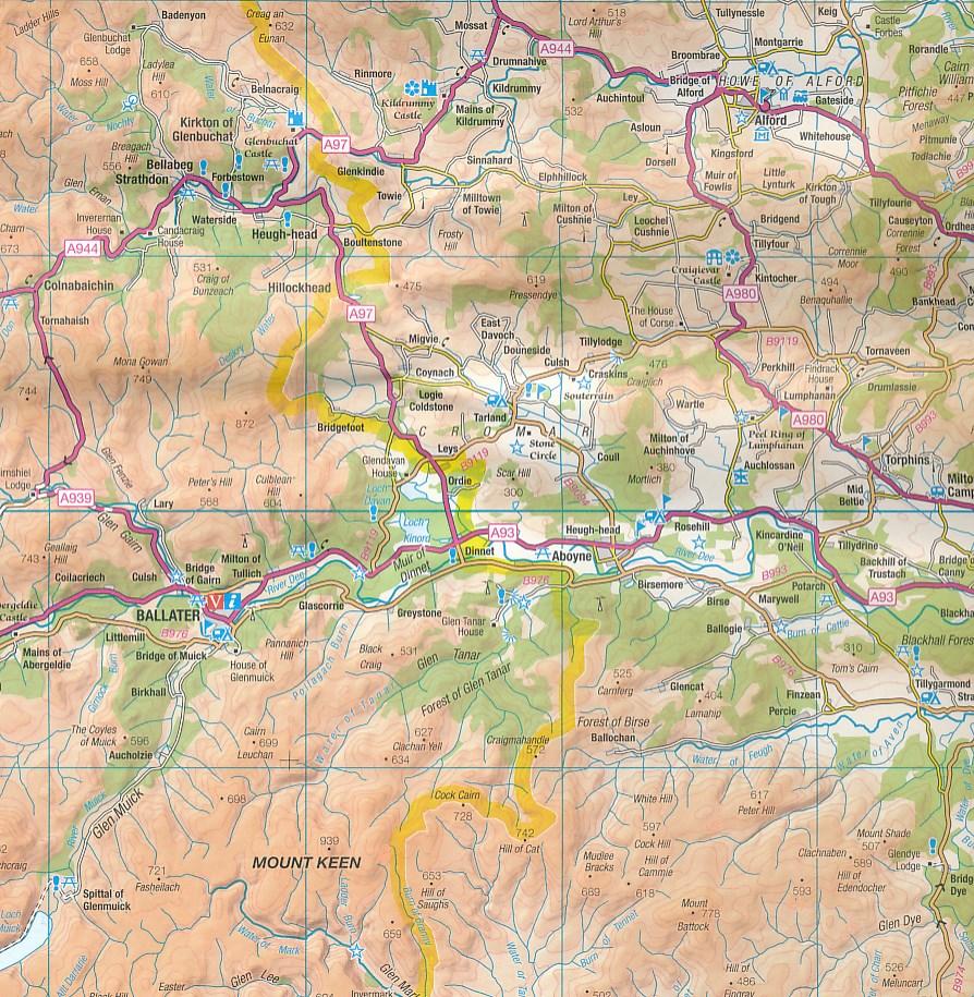 Carte routière n° 1 - Ecosse - Orkney & Shetland | Ordnance Survey - Road carte pliée Ordnance Survey 
