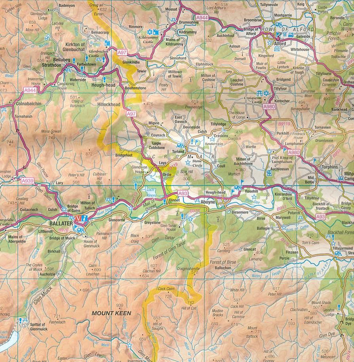 Carte routière n° 1 - Ecosse - Orkney & Shetland | Ordnance Survey - Road carte pliée Ordnance Survey 