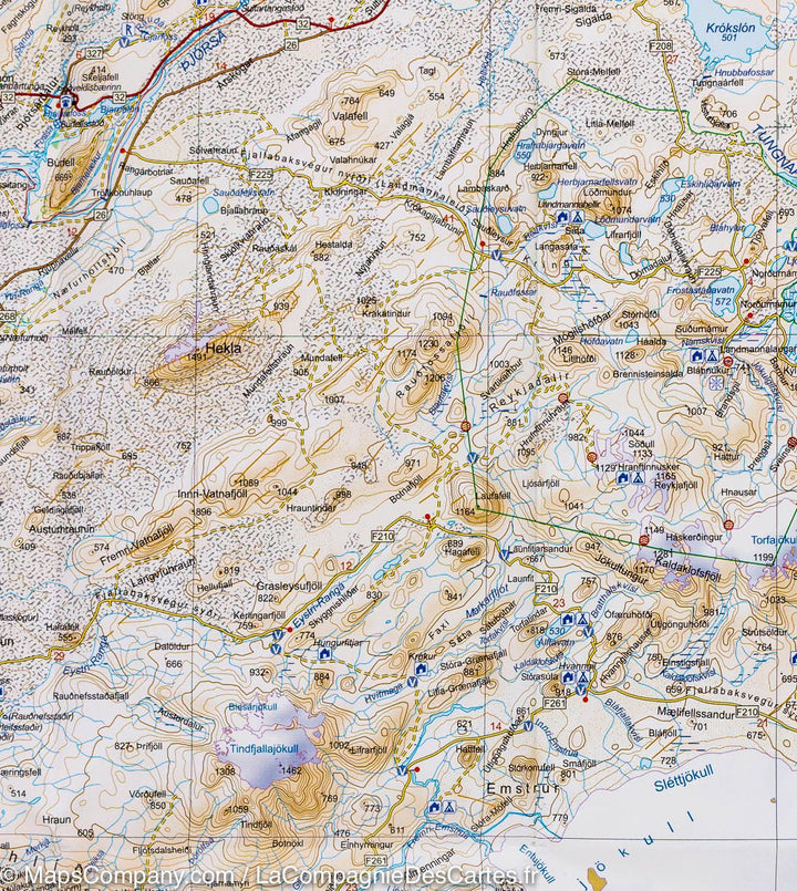 Carte routière de l'Islande Nord-Ouest #1 | Ferdakort - La Compagnie des Cartes
