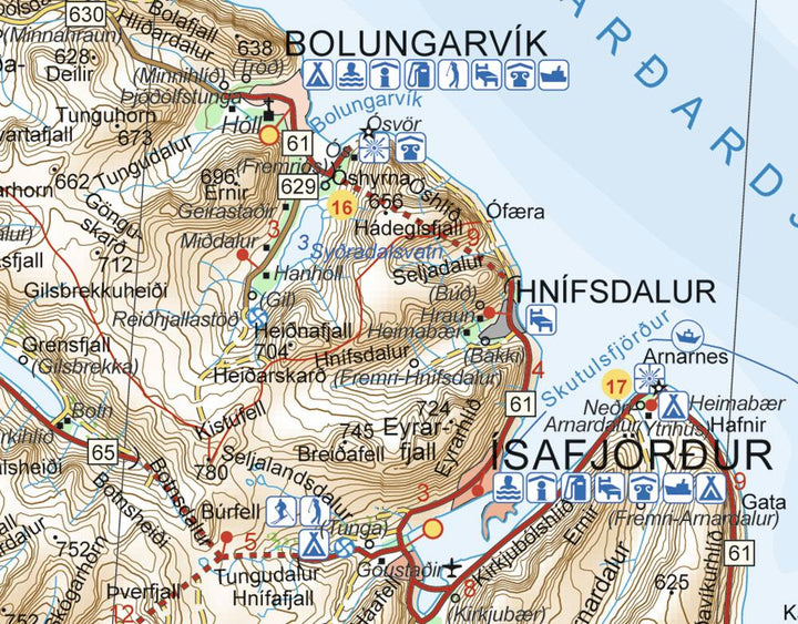 Carte routière de l'Islande Nord-Ouest #1 | Ferdakort - La Compagnie des Cartes