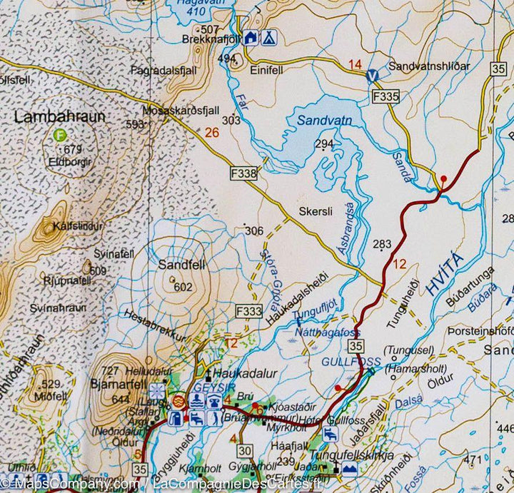 Carte routière de l'Islande Nord-Ouest #1 | Ferdakort - La Compagnie des Cartes