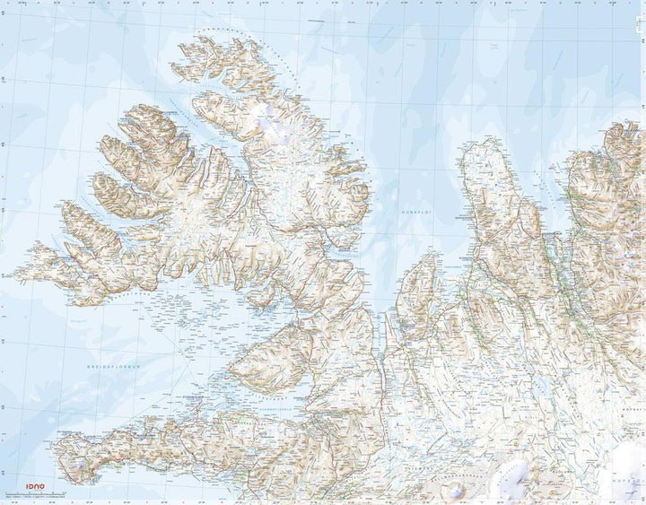 Carte routière de l'Islande Nord-Ouest #1 | Ferdakort - La Compagnie des Cartes