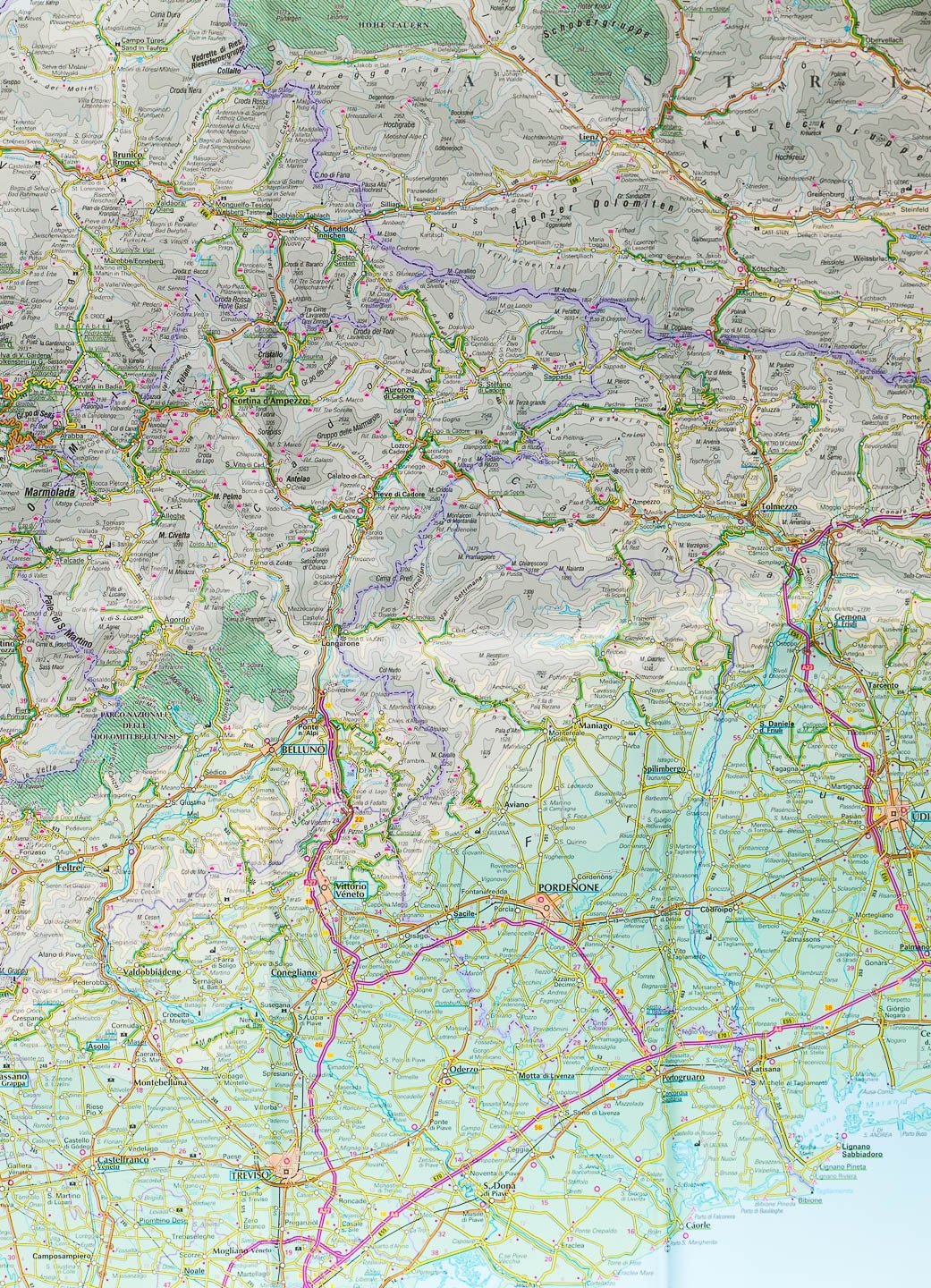 Carte routière n° 1 - Italie Nord | Touring Club Italiano - 1/400 000 carte routière Touring Club Italiano