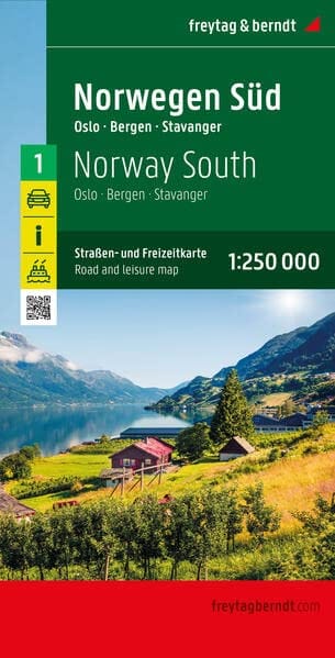 Carte routière n° 1 - Norvège Sud (Oslo, Bergen, Stavanger) | Freytag & Berndt carte pliée Freytag & Berndt 