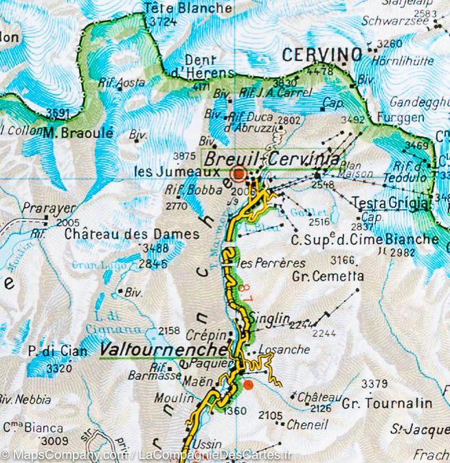 Carte routière n° 1 - Piémont & Vallée d'Aoste (Italie) | Touring Club Italiano-1/200 000 carte routière Touring Club Italiano