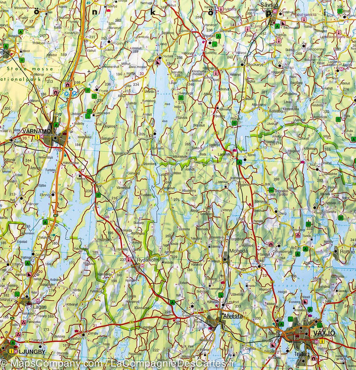 Carte routière &#8211; de la Suède Sud (Malmö, Helsingborg, Kalmar), #1 | Freytag &#038; Berndt - La Compagnie des Cartes