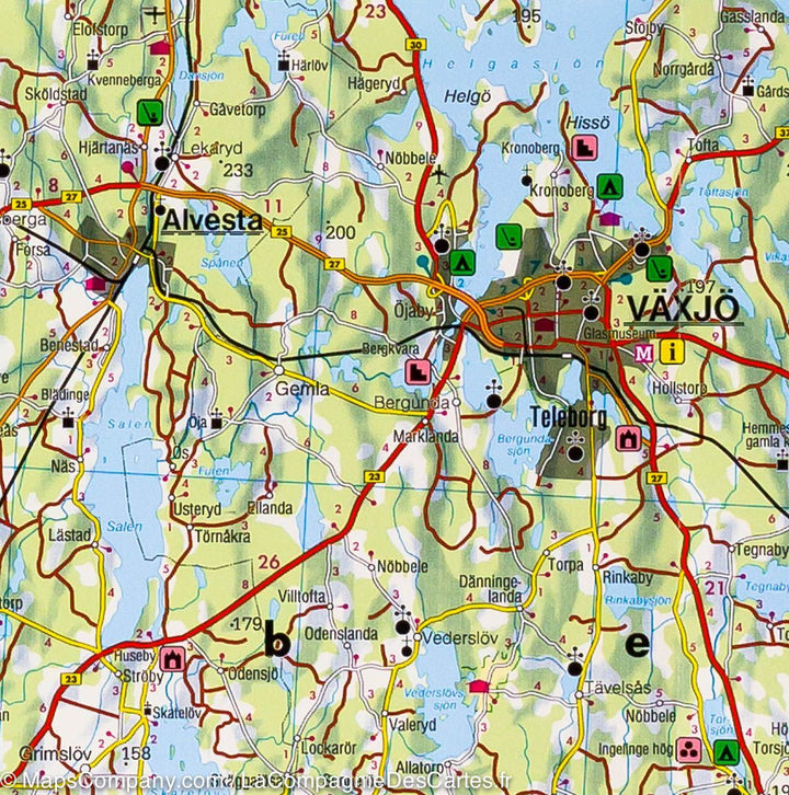 Carte routière &#8211; de la Suède Sud (Malmö, Helsingborg, Kalmar), #1 | Freytag &#038; Berndt - La Compagnie des Cartes