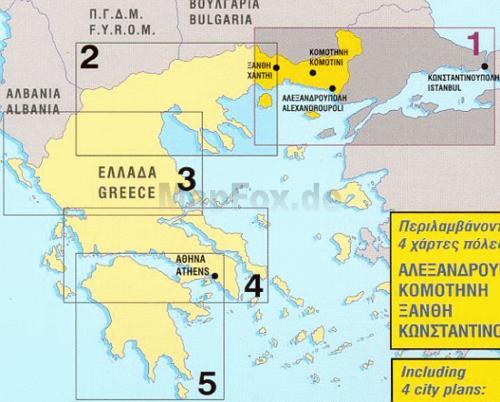 Carte routière n° 1 - Thrace (Grèce) | Road Editions carte routière Road Editions