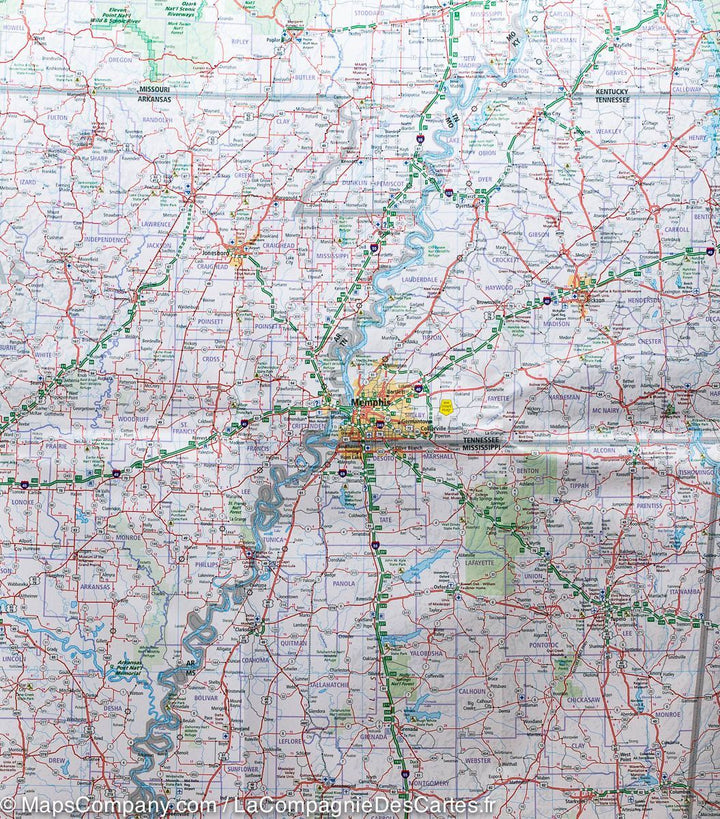 Carte routière n° 10 - Sud des USA (Vallée du Mississippi, Golfe du Mexique) | Hallwag carte pliée Hallwag 