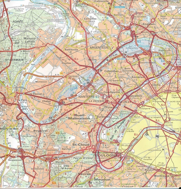 Carte de Paris et ses environs (indéchirable) - zoom France #102 - édition 2017  | Michelin - La Compagnie des Cartes