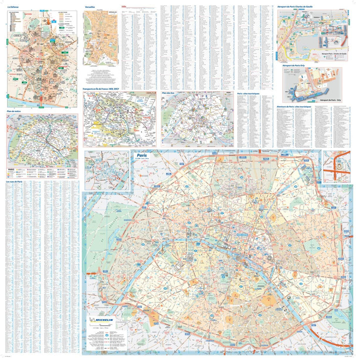Carte routière n° 102 - Paris et ses alentours (indéchirable) 2021 | Michelin - Zoom France carte pliée Michelin 