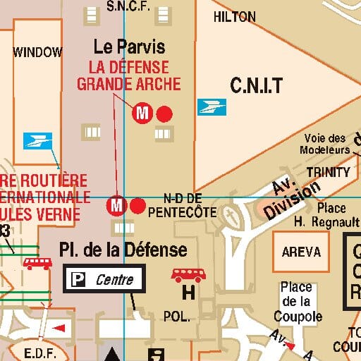 Carte routière n° 102 - Paris et ses alentours (indéchirable) 2021 | Michelin - Zoom France carte pliée Michelin 