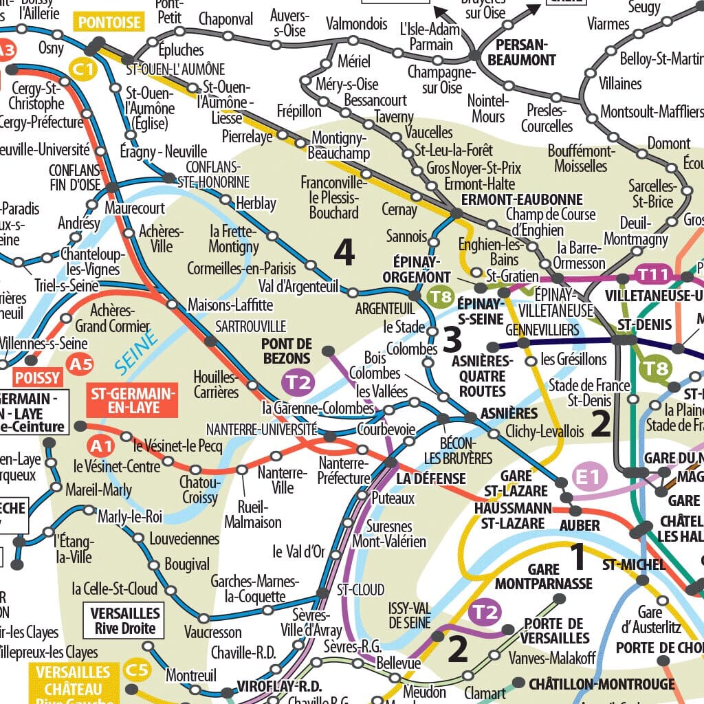 Carte routière n° 102 - Paris et ses alentours (indéchirable) | Michelin - Zoom France carte routière Michelin