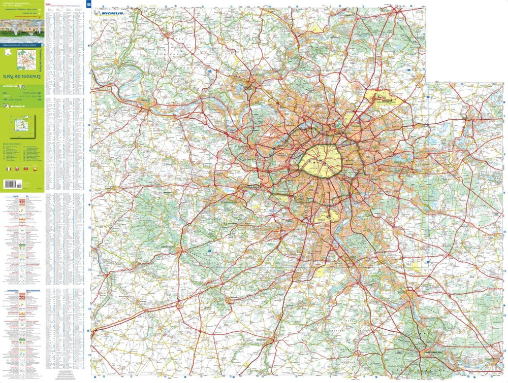 Carte routière n° 106 - Environs de Paris | Michelin - Zoom France carte pliée Michelin 