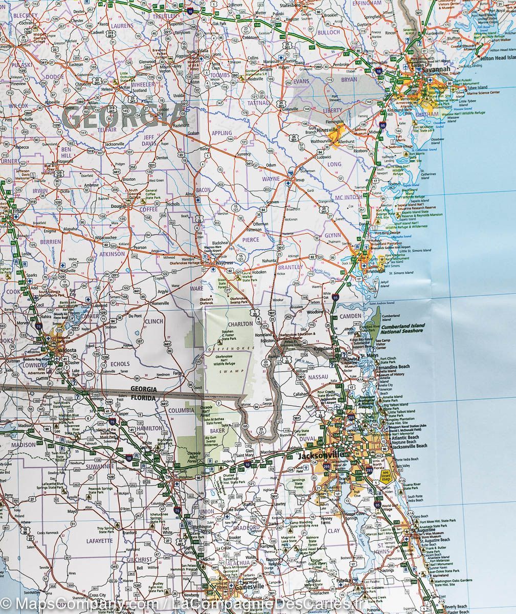 Carte routière n° 11 - Floride | Hallwag carte routière Hallwag