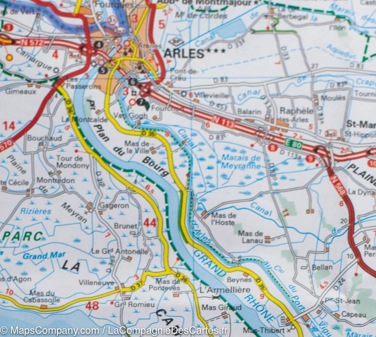 Carte routière n° 113 - Provence & Camargue | Michelin - Zoom France carte routière Michelin