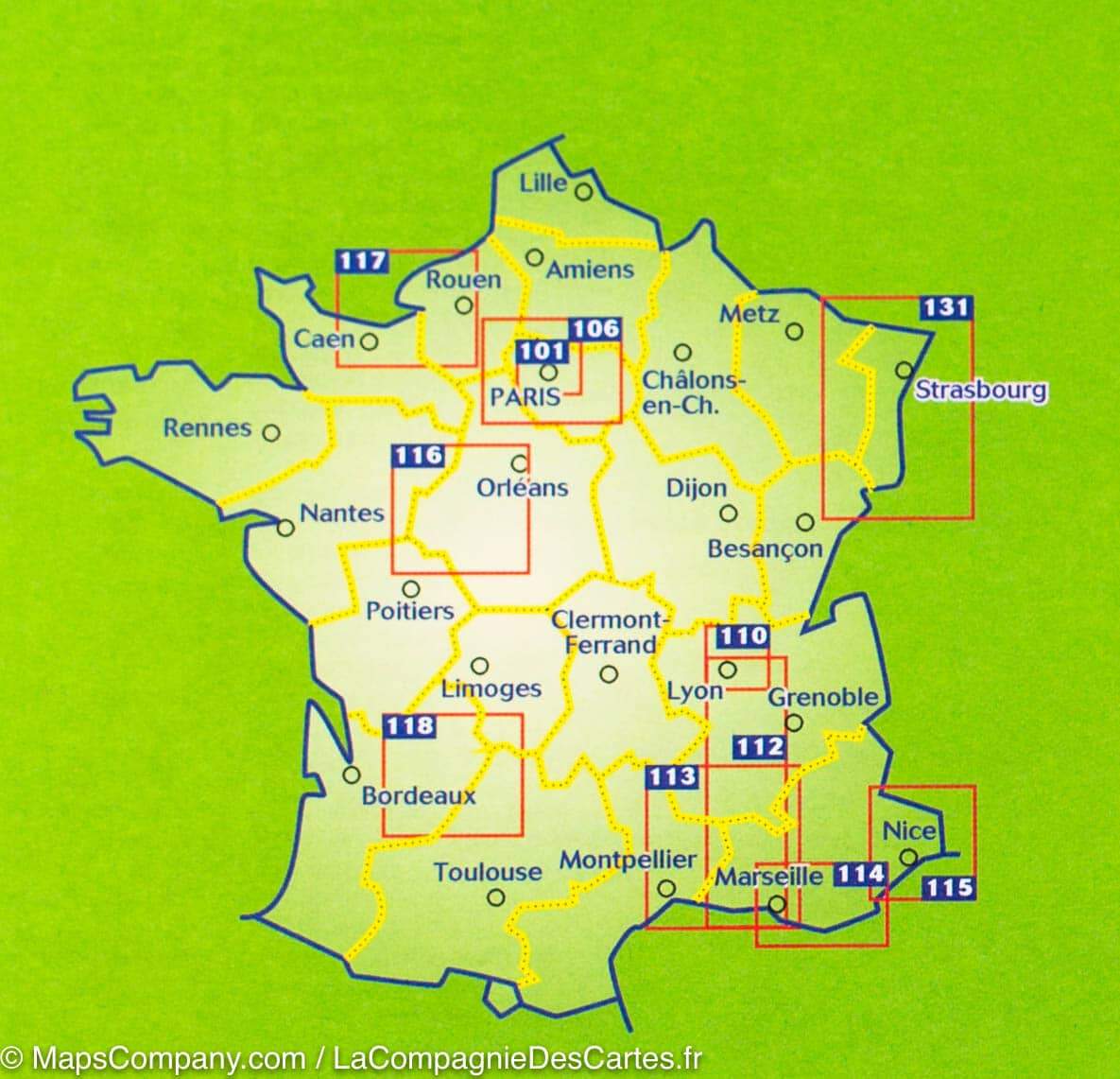 Carte routière n° 113 - Provence & Camargue | Michelin - Zoom France carte routière Michelin