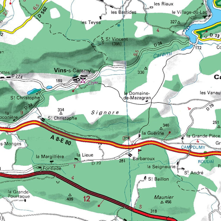 Carte routière n° 114 - Pays Varois & Gorges du Verdon | Michelin - Zoom France carte pliée Michelin 