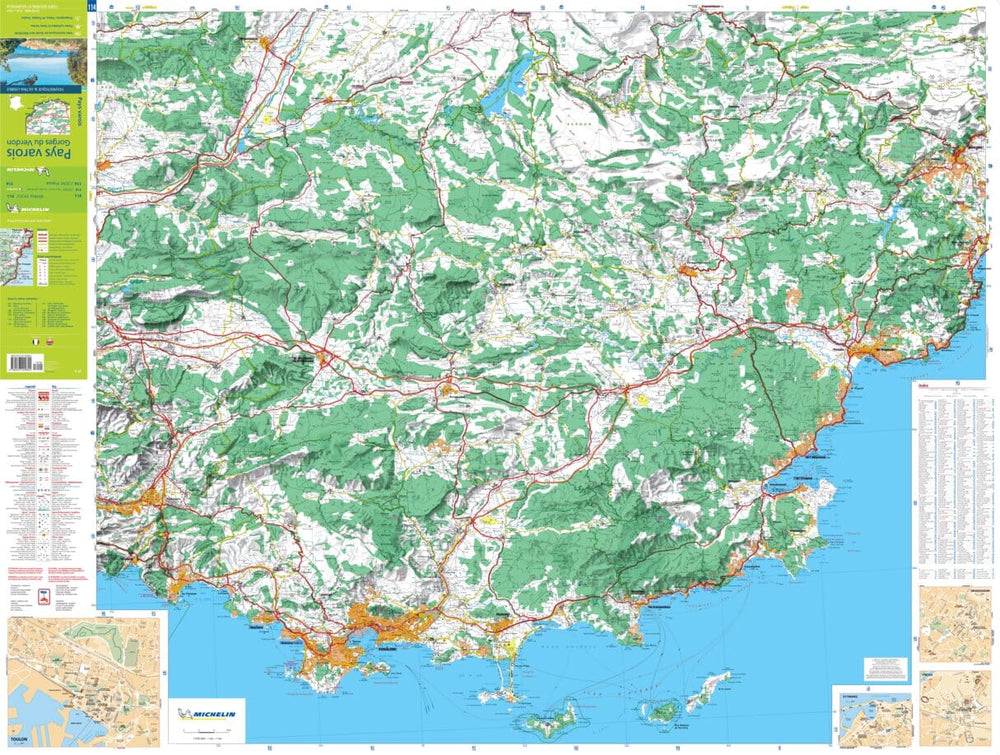 Carte routière n° 114 - Pays Varois & Gorges du Verdon | Michelin - Zoom France carte pliée Michelin 