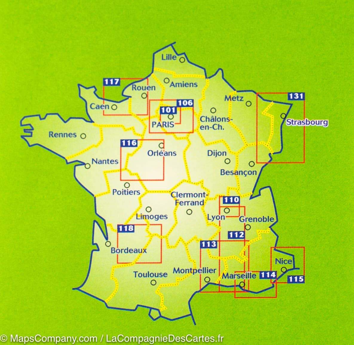 Carte routière n° 116 - Val de Loire et ses châteaux | Michelin - Zoom France carte routière Michelin