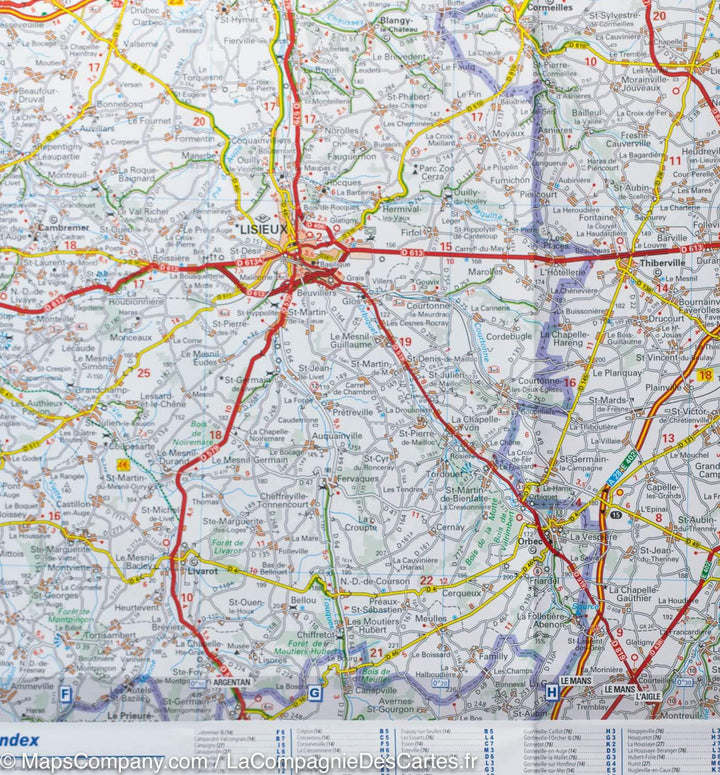 Carte routière n° 117 - Normandie côtière, de Dieppe aux plages du débarquement | Michelin carte pliée Michelin 
