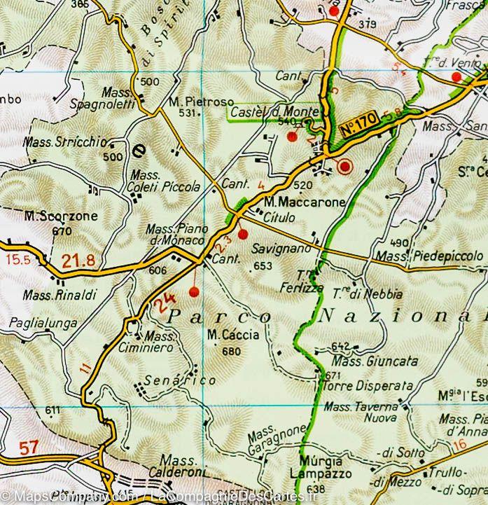 Carte routière n° 12 - Campanie et Basilicate (région de Potenza & Naples, Italie) | Touring Club Italiano-1/200 000 carte routière Touring Club Italiano