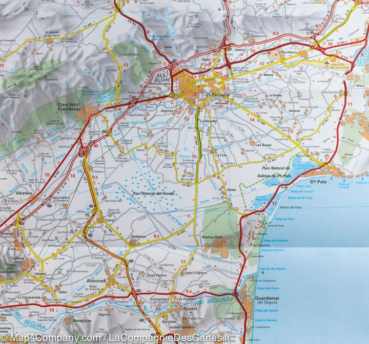 Carte routière n° 123 - Costa Blanca (Espagne) | Michelin carte pliée Michelin 